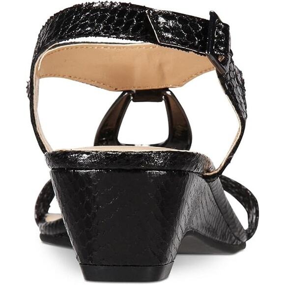 Karen Scott Carmeyy Black Strappy Wedge Sandals 6M (NWT) - Picture 5 of 7